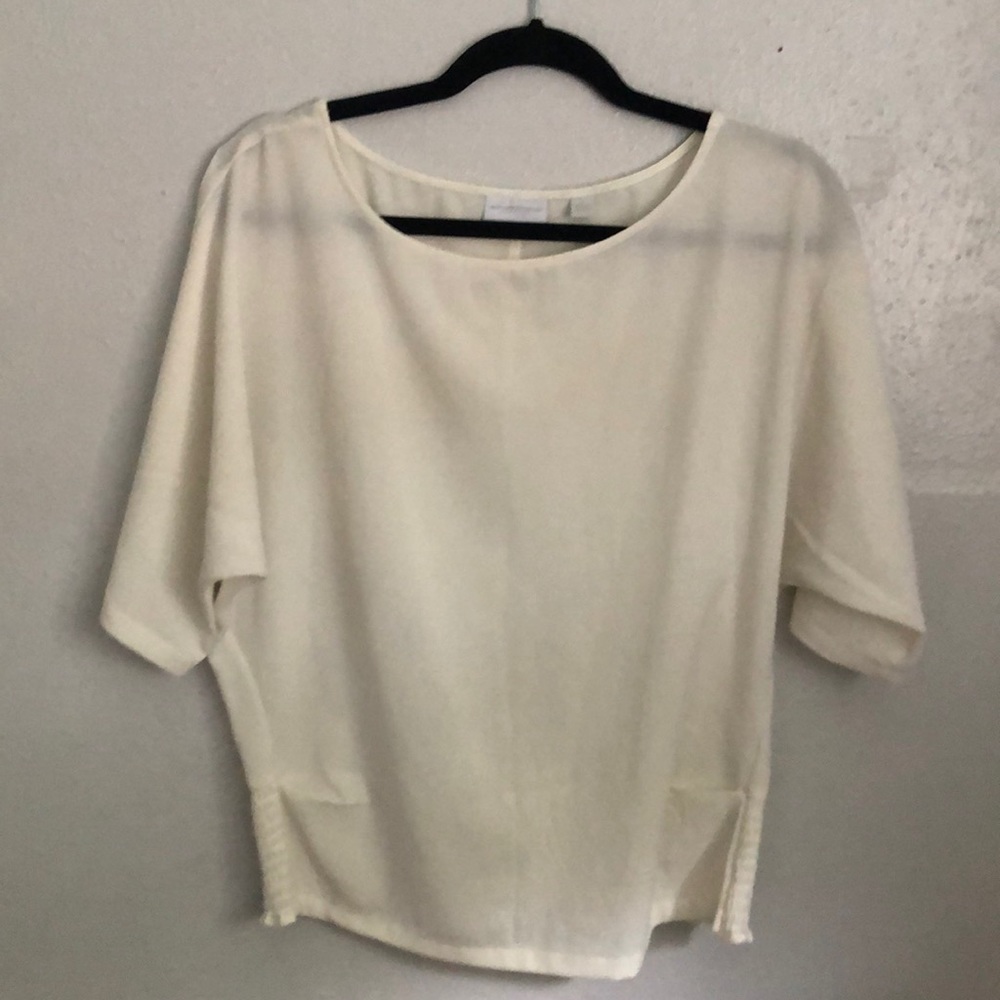 Cream color sheer blouse